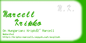 marcell kripko business card